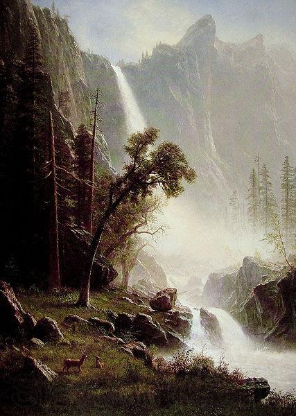 Albert Bierstadt Bridal Veil Falls Spain oil painting art